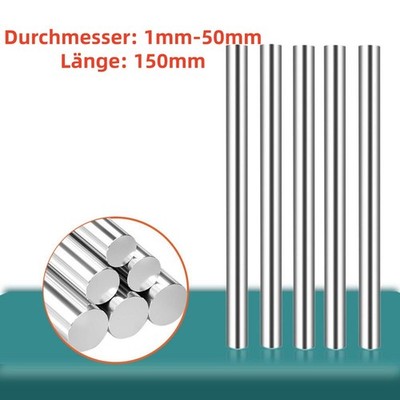 Ø 0,5mm bis 50mm HSS Stahl Rundstab Blankstahl Stabstahl Rundprofil 150mm Länge