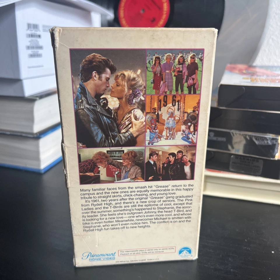 GREASE 2 didi conn / eddie deezen / lucinda dickey VHS VIDEOTAPE first gatefold - Image 3 of 4