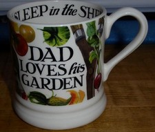 Emma Bridgewater NEW First Quality Dad Loves His Garden 1/2 Pint Mug