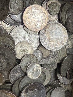 1 037 Grams World SILVER Coin Lot Mixed Mostly European