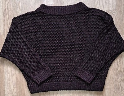 Pullover Damen, bordeaux mit Glitzerfaden, Hallhuber, Größe XS
