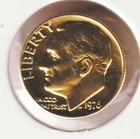 24k Gold Plate Rare Old US 1976 Liberty Roosevelt Dime Collector Collection Coin