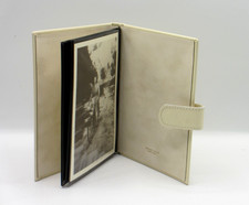 Photo Album Brag Book Leather Cover Holds 20 4x6" Photos Graphic Image IVORY