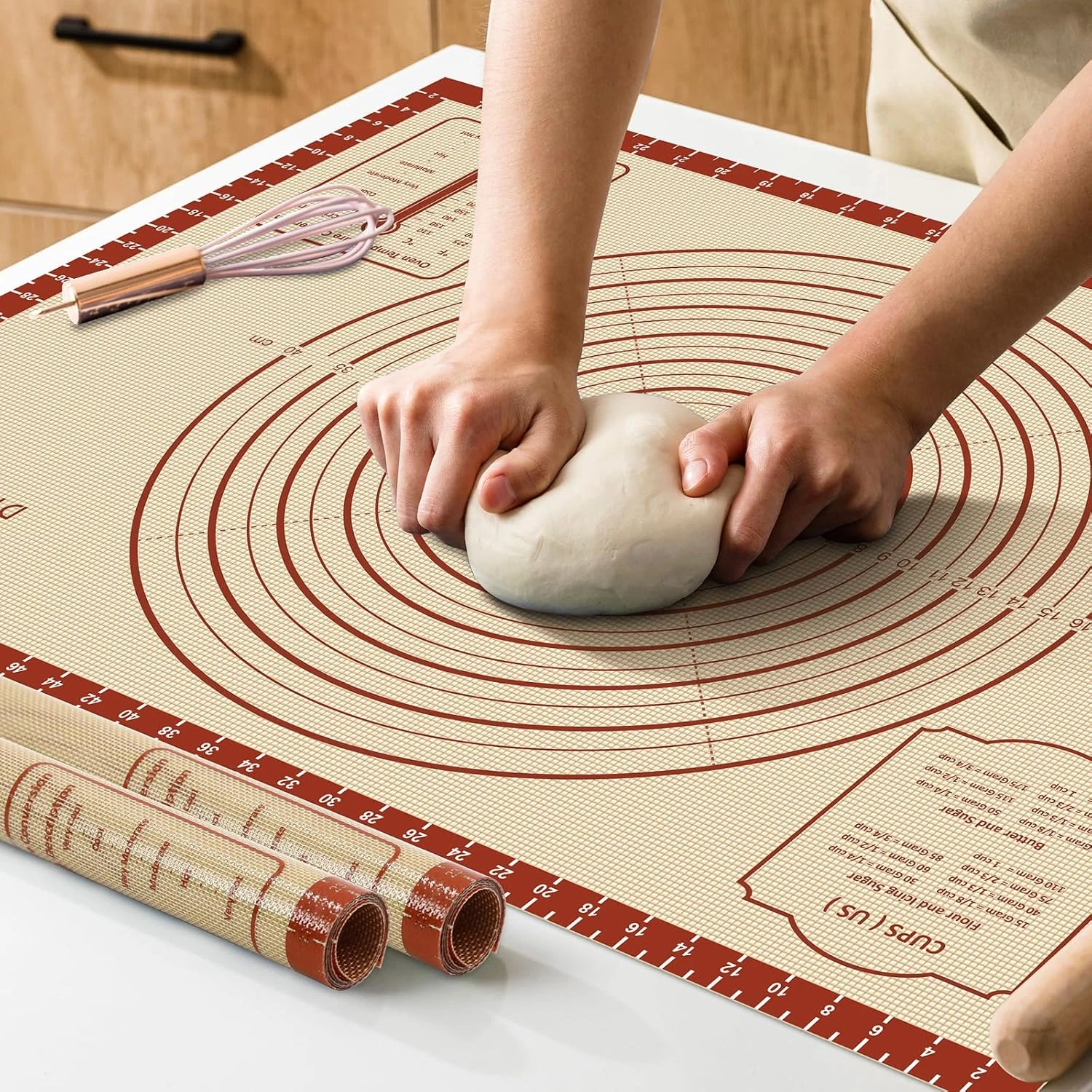 Silicone Baking Mat,28" X 20" Extra Thick Large Non Stick Sheet Mat with Measure
