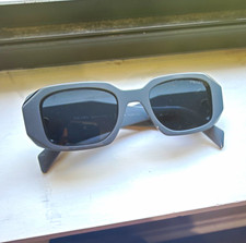 PRADA SPR 17W Women's Rectangle Sunglasses Gray/Gray Tinted UV400 49-20