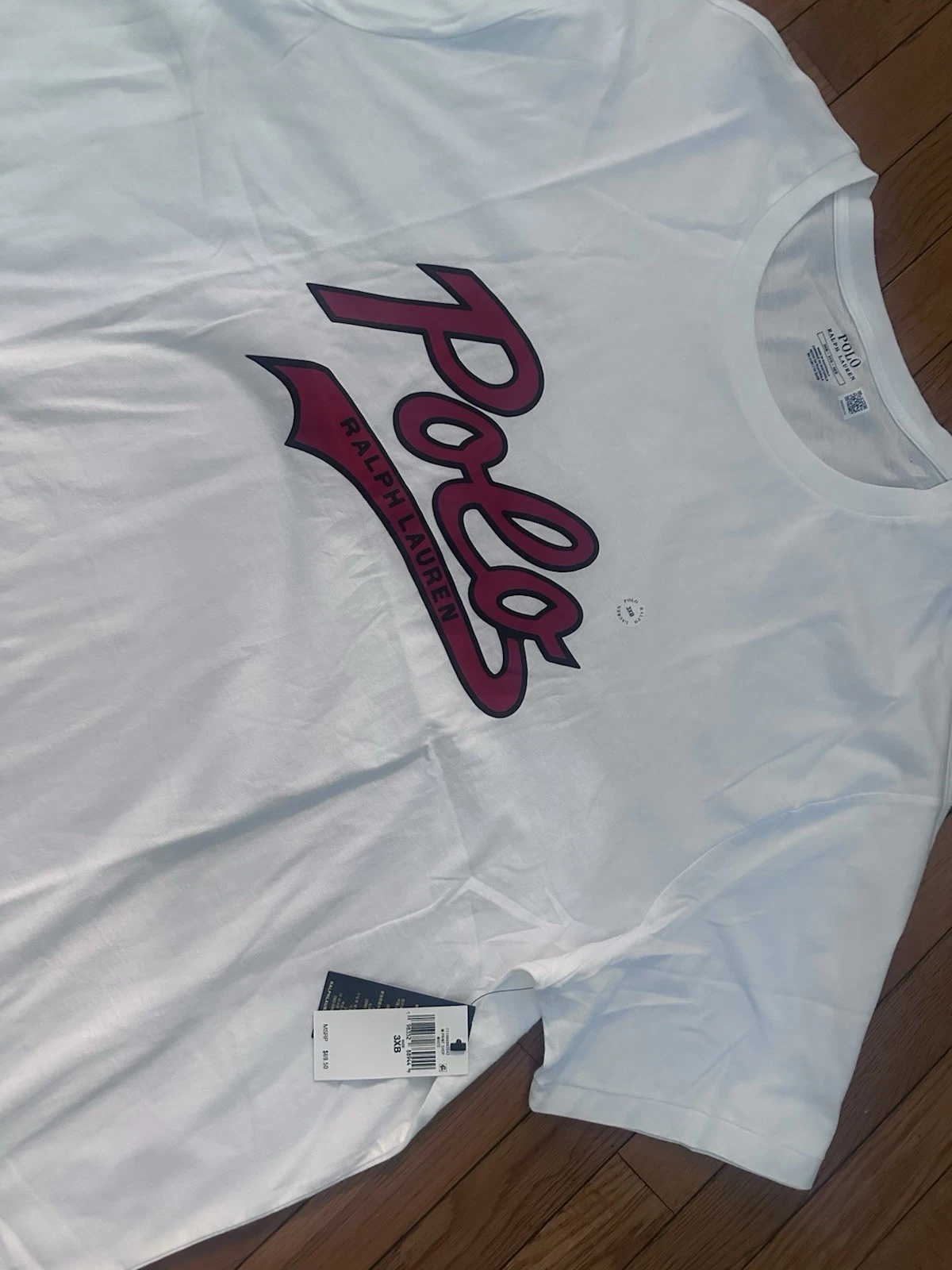 NWT Polo Ralph Lauren 3.XB 3XL Big Logo Basic Cotton Tee Tshirt White