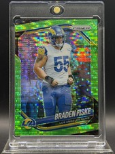 2025 Panini Prizm - Braden Fiske #144 Neon Green Pulsar Prizm