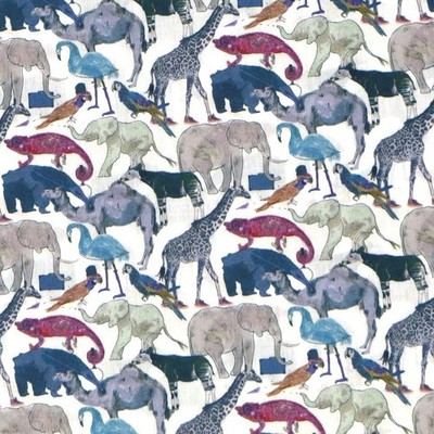 Liberty Fabric Tana Lawn (Warteschlange für den Zoo blau)