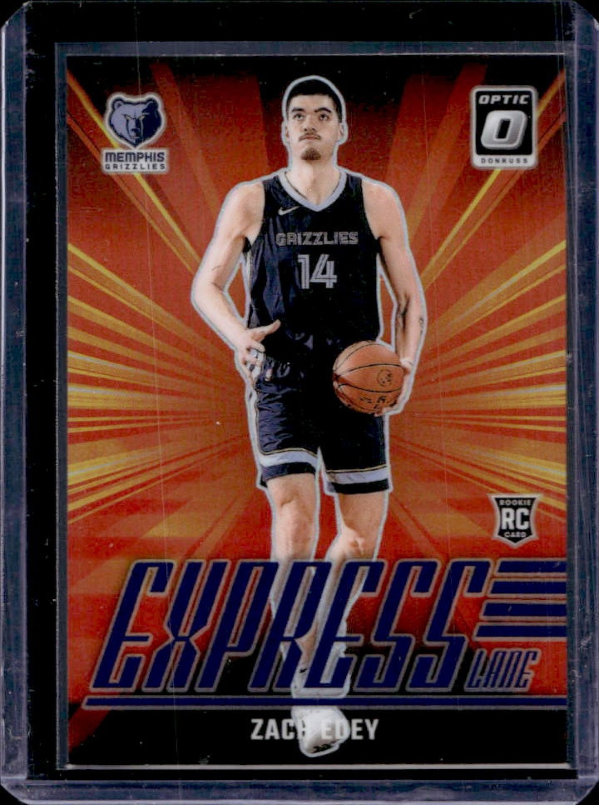 2024-25 Donruss Optic Zach Edey Express Lane RC Purple #10 Grizzlies