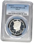 PERFECT 2014 S SILVER  KENNEDY PCGS  PR 70 DCAM LOW MINTAGE LOW POP BLUE LABEL