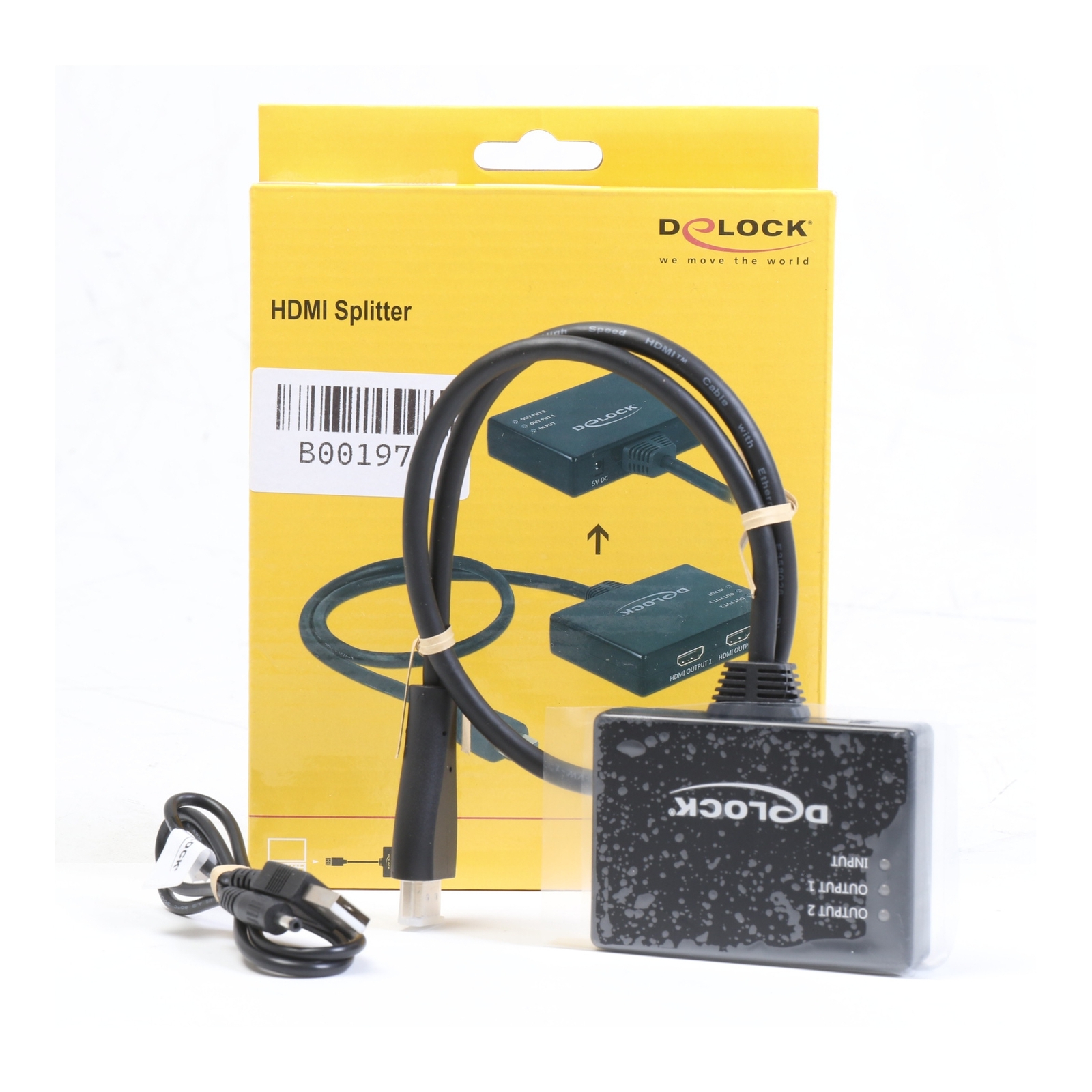 Delock HDMI Splitter 2 Port 4K 30Hz + New (266683)