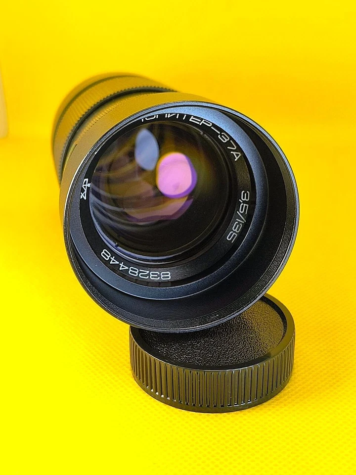Jupiter 37A 135mm f/3.5 Soviet Telephoto lens Portrait lens SLR lens M42 mount - Image 3 of 4