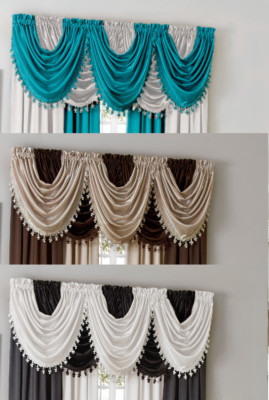 NEW 1PC LUXURY SOLID FAUX LINEN WINDOW CURTAIN TREATMENT ROD POCKET VALANCE HWO