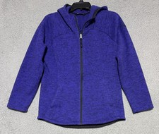 The North Face Purple Fleece Hoodie Jacket Full Zip Youth Girls Size XL 18 