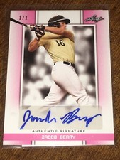 JACOB BERRY 2019 LEAF PERFECT GAME Pink BLANK AUTOGRAPH #1/1 LSU Arizona MARLINS