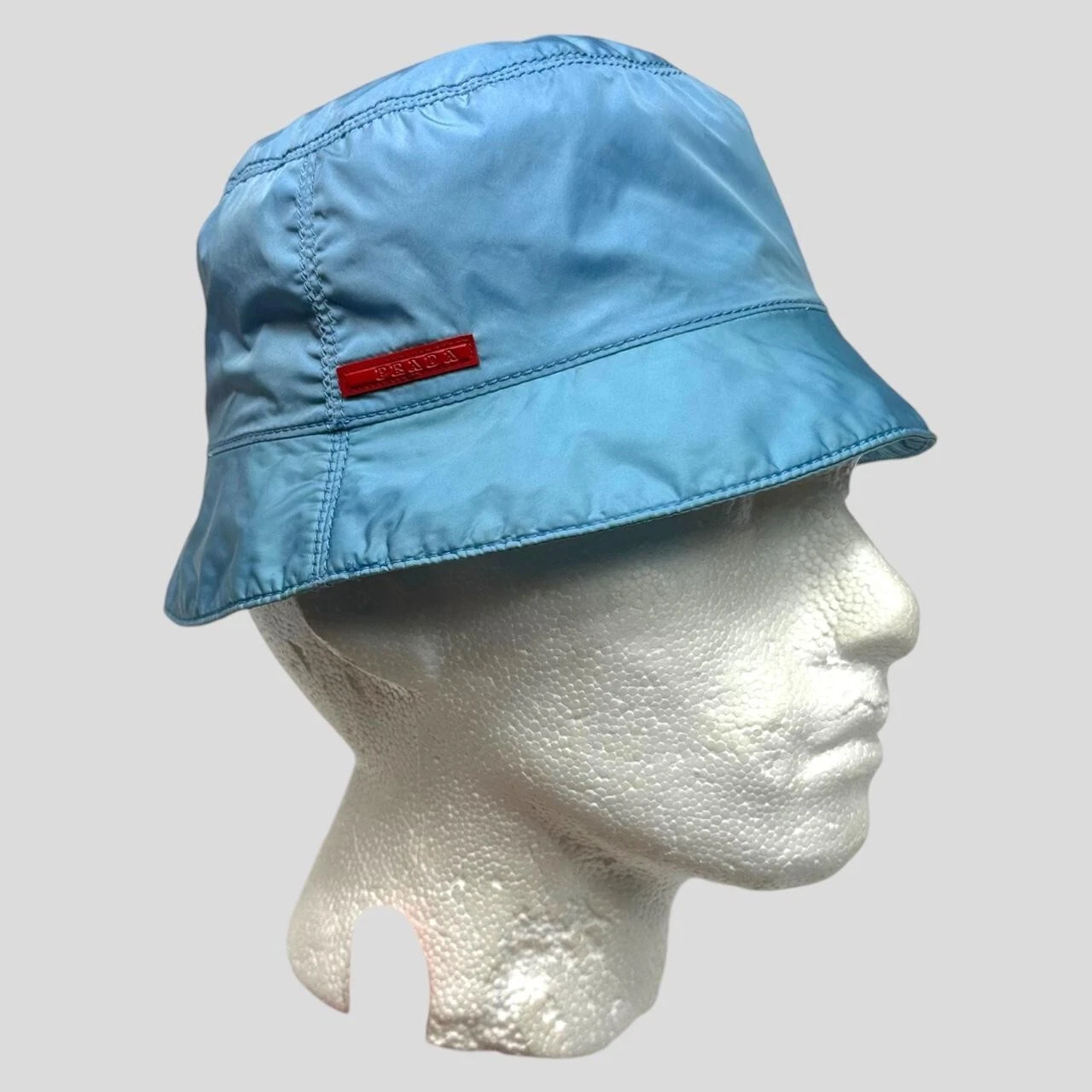 Prada Sport 00’s Baby Blue Nylon Bucket Hat - M