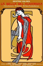 8623.La bella del alhambra.cuban film.red dress.POSTER.movie decor graphic art