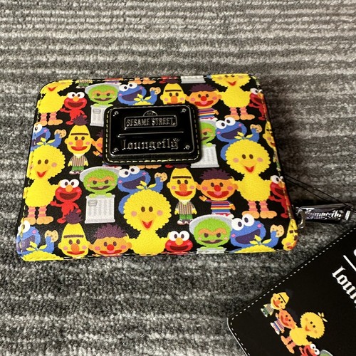 Loungefly Wallet Sesame Street Place Sea World Exclusive Big Bird Elmo Zip New - Picture 4 of 13