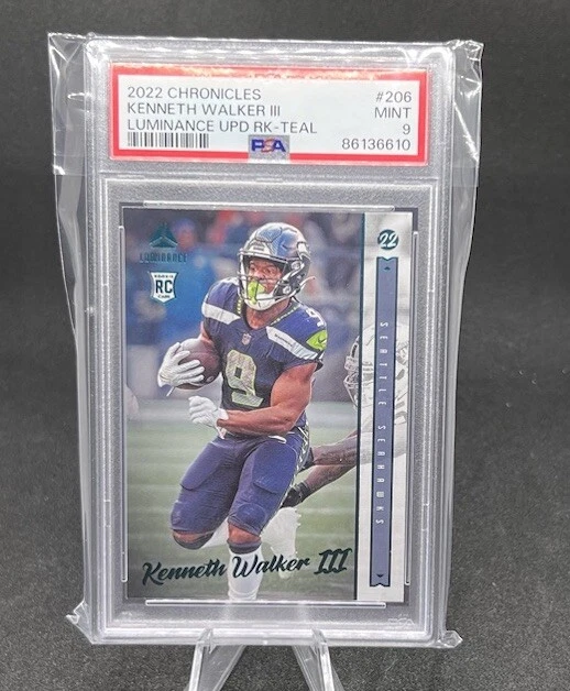 Kenneth Walker III Panini Chronicles Luminance Update Rookies #206 Teal