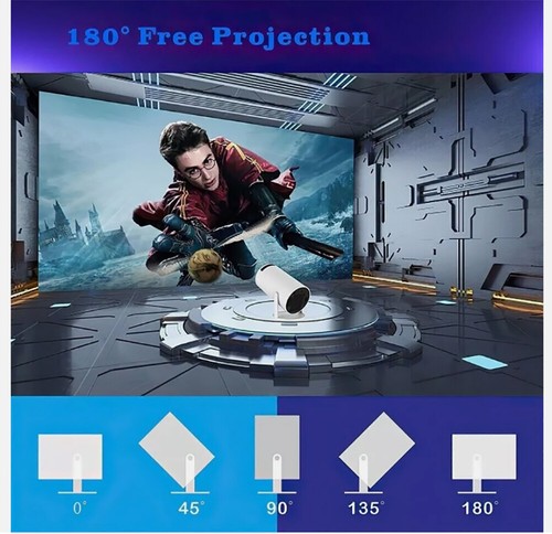 Projector 4K 5G Smart HD LED WiFi Bluetooth HDMI USB Android Office Home Theater - Picture 13 of 18
