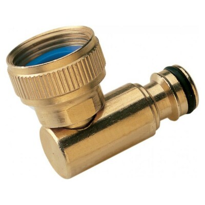  Messing 90 Grad drehbarer Adapter - Gartenhahn Adapter Hozelock Typ