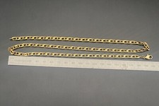 CHAINE Plaque Or Jaune 56 cm En Super Etat bijoux fantaisie Cadeau Style Beauté