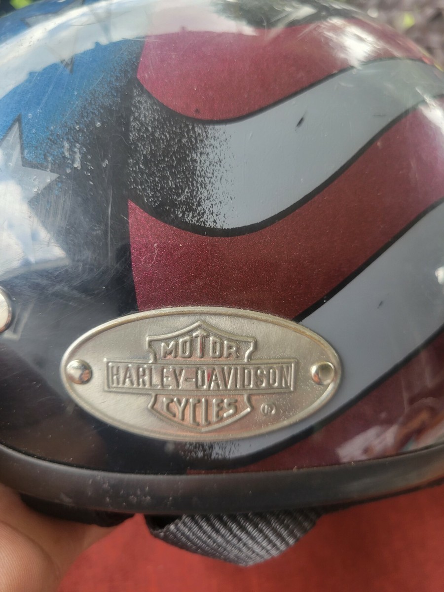 HARLEY-DAVIDSON 純正ジェットヘルメット アメリカ国旗デザイン Harley Davidson Americana Helmet Motorcycle Star Stripes size L