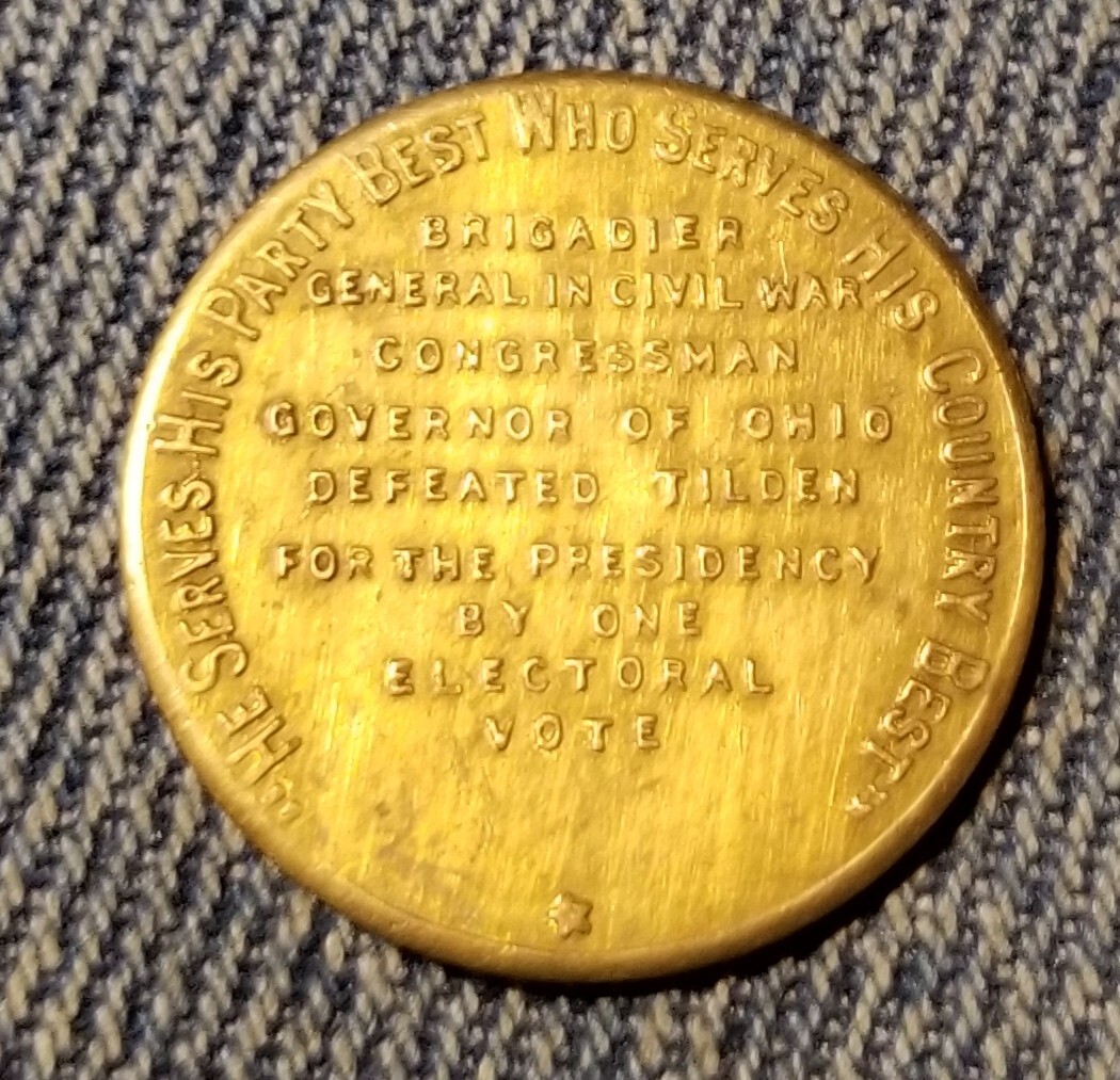 Token 19th President U.S.A 1877-1881 Rutherford B. Hayes