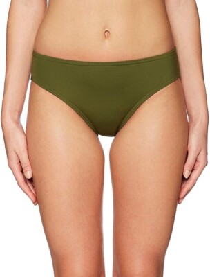 Jantzen Womens Sports Solid Bikini Bottom Olive Green Size XL