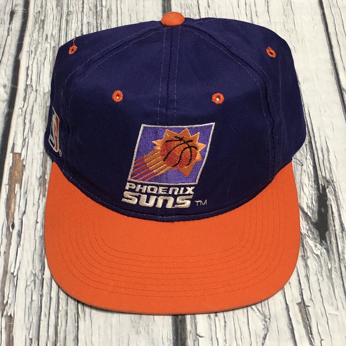 VTG SPORTS SPECIALTIES PHOENIX SUNS BACK SCRIPT HAT PURPLE ORANGE