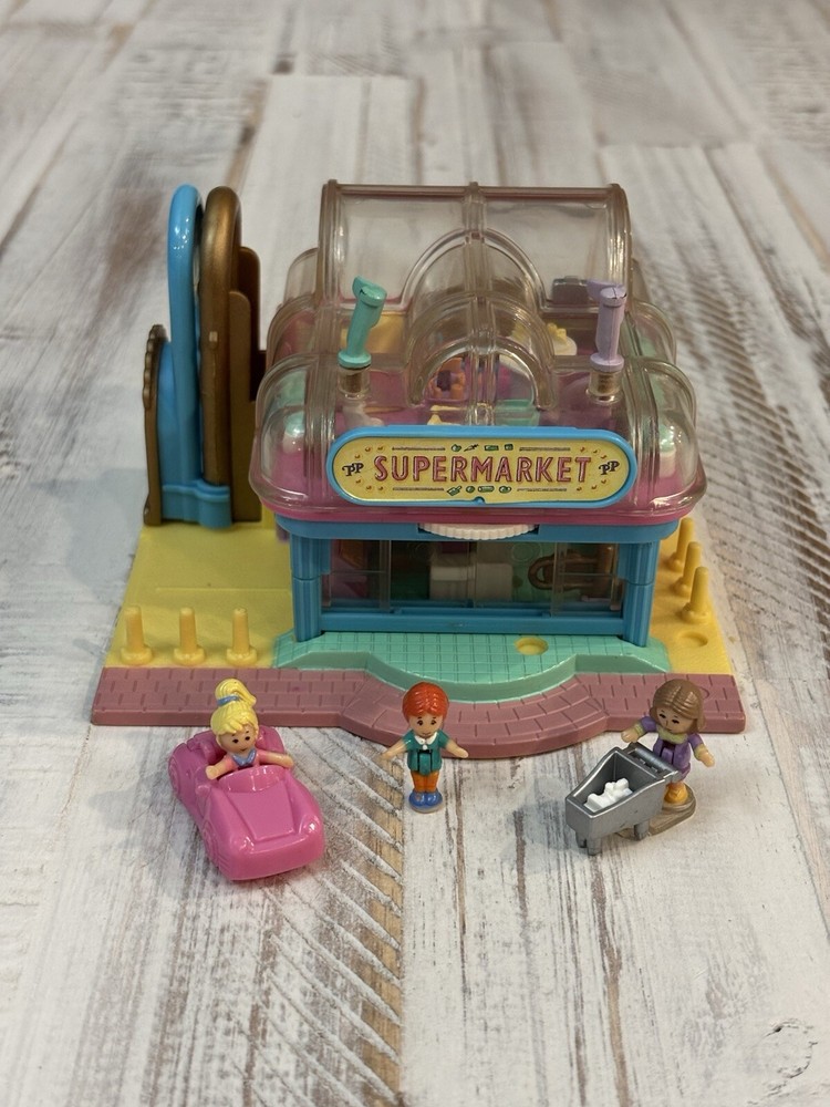 Vintage Polly Pocket 1995 Supermarket Complete Bluebird Toys