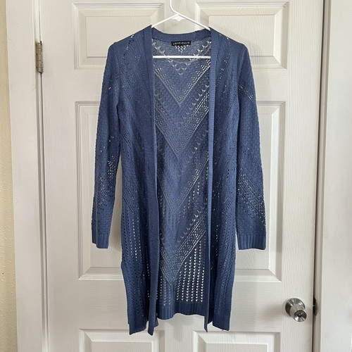 Long Crochet Knit Cardigan Excellent 