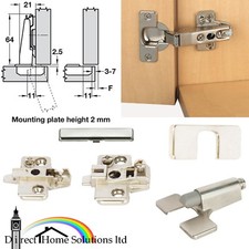Grass Sprung Concealed Cup Hinge 110° Nexis Full / Half Overlay + Accessories