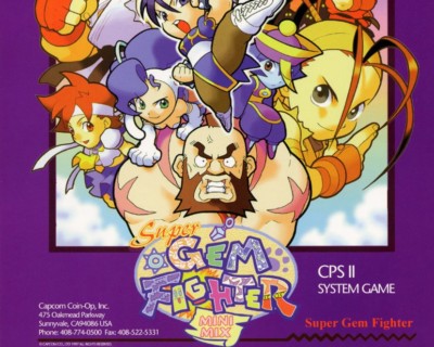 Super Gem Fighter Mini Mix Arcade FLYER Original CPS2 Game Art