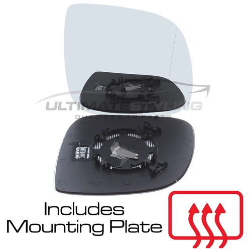 Wing Mirror Glass Volkswagen Amarok 2010-2021 Heated Aspherical Drivers Side