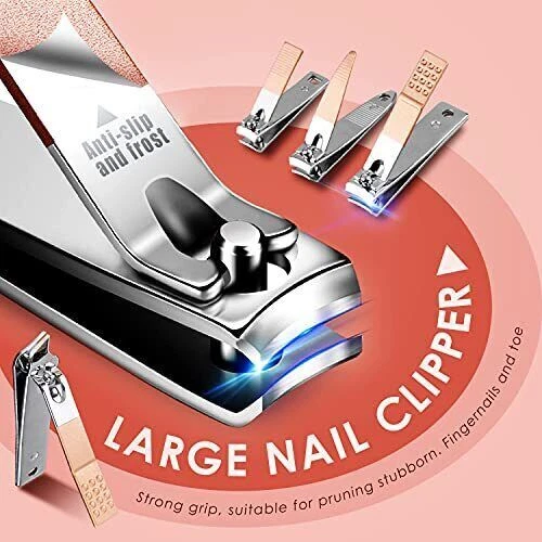 Manicure Set 30 in 1 Nail Clipper Set, Nail Clippers, Fingernail & Toenail Clip - Picture 3 of 6
