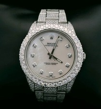 Custom Rolex Watch 11.00cttw Diamonds Mother ...