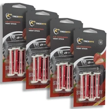 TrexNYC Car Air Fresheners Vent Stick, Fragrance up to 30 days, Strawberry, 4 PK