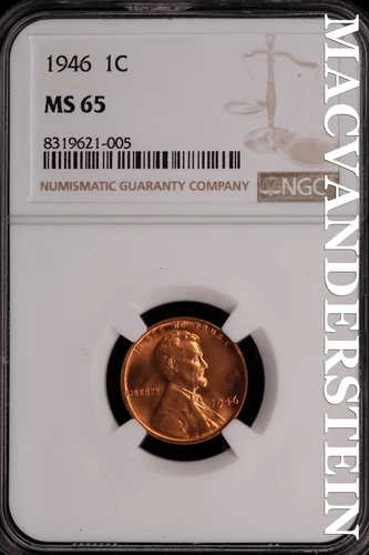 1946 Lincoln Wheat Cent-NGC MS 65 Brilliant Uncirculated Lustrous #SLG281