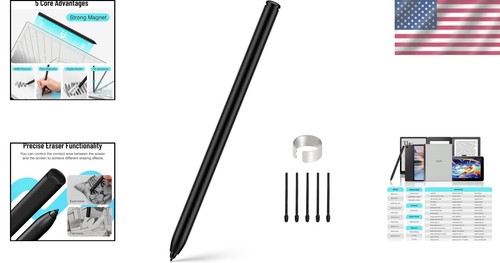Versatile Magnetic EMR Stylus Pen with Eraser for reMarkable 2 & Other Tablets - Picture 2 of 9