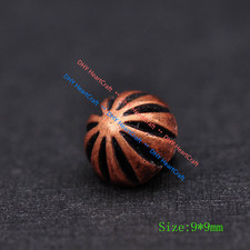 50X 9 9MM Antique Copper Vintage Floral Leathercraft Belt Bag Rivet Stud CONCHOS