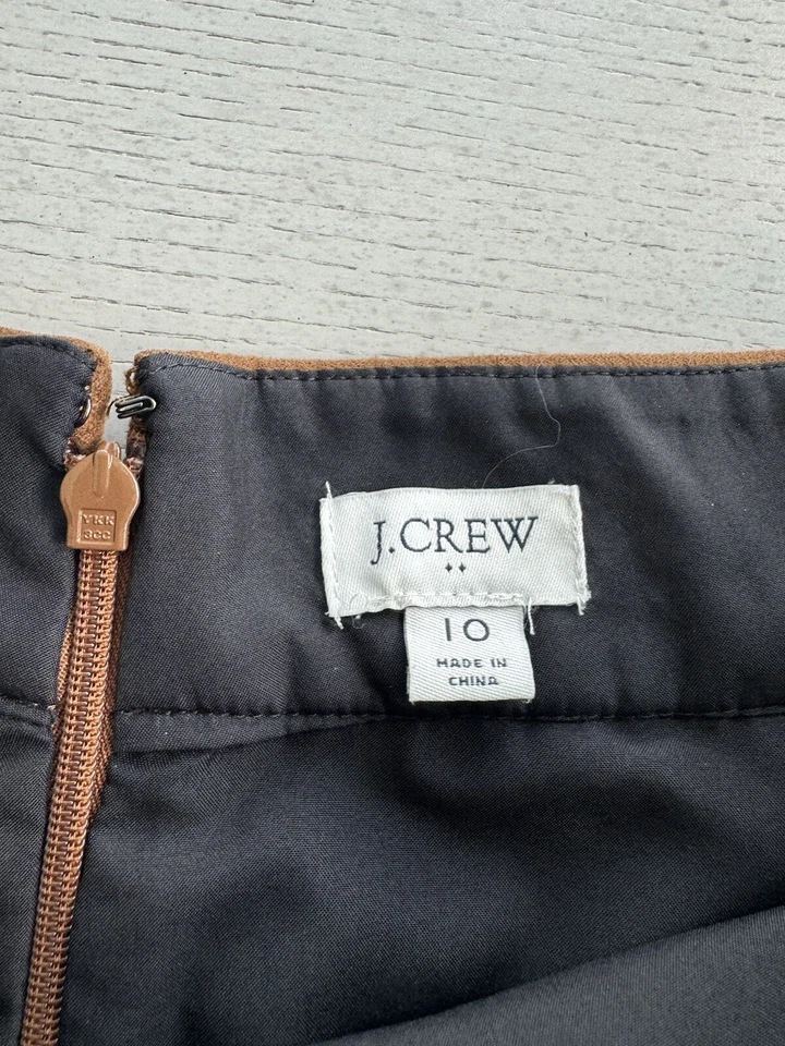 J. Minifalda Crew de gamuza sintética para mujer talla 10 nogal BC892J (K) Foto 2 de 4