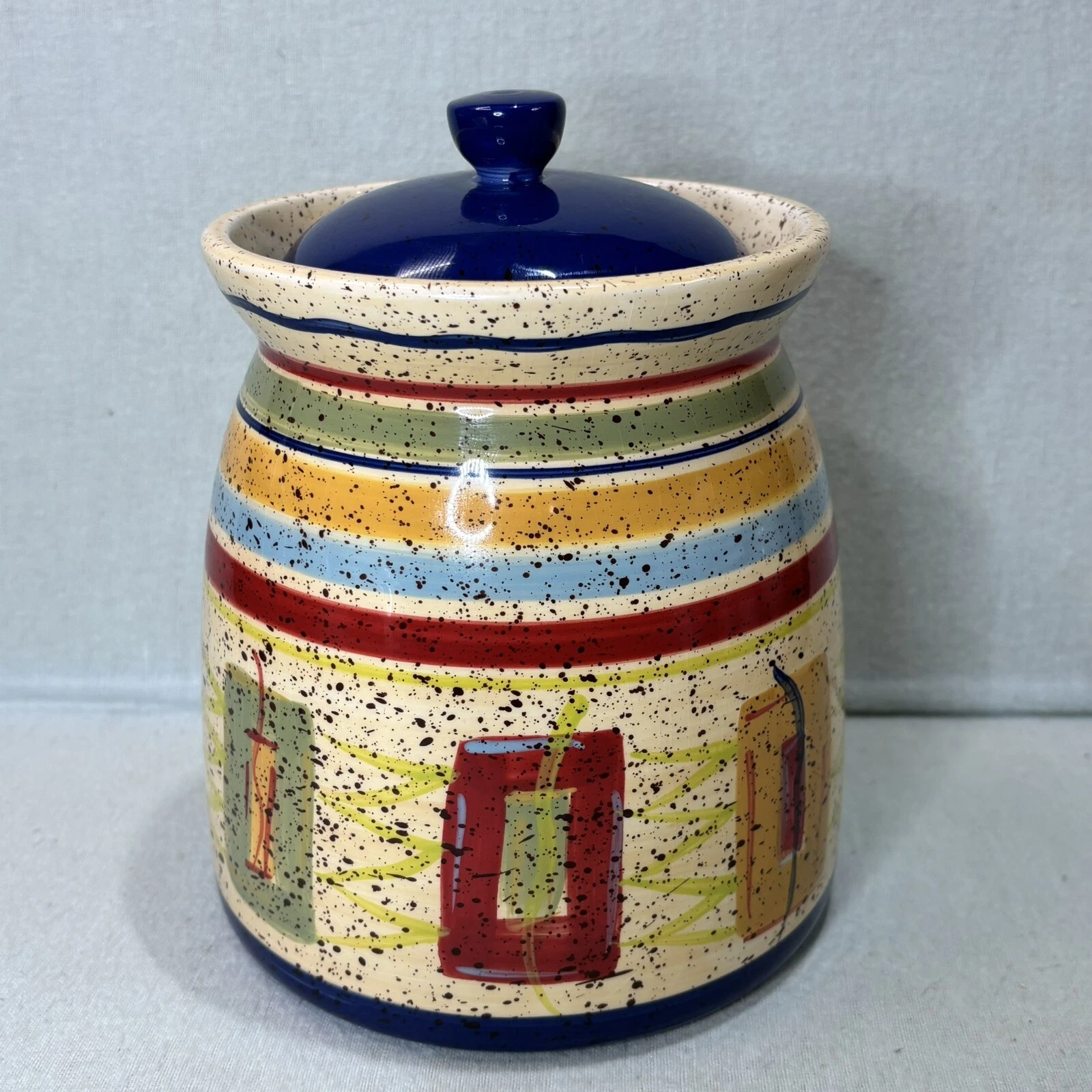 Pfaltzgraff Sedona Hand Painted Canister w/ Lid – 7.25” Medium Size