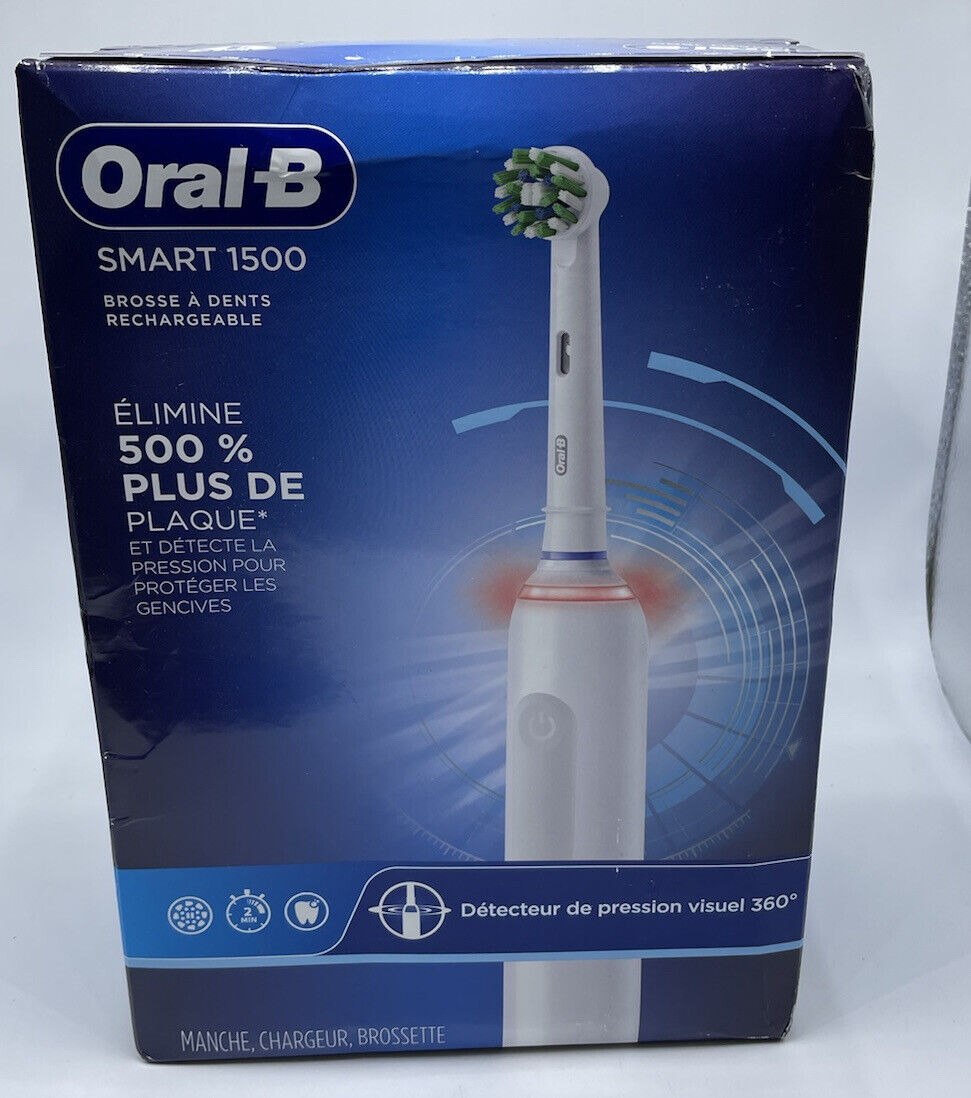 Oral-B Smart 1500 Rechargeable Toothbrush - WHITE  New