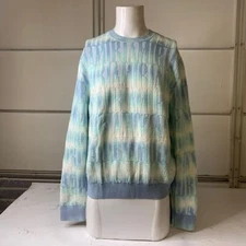 AMIRI Repeat Crewneck Sweatshirt Men's Size Large Blue