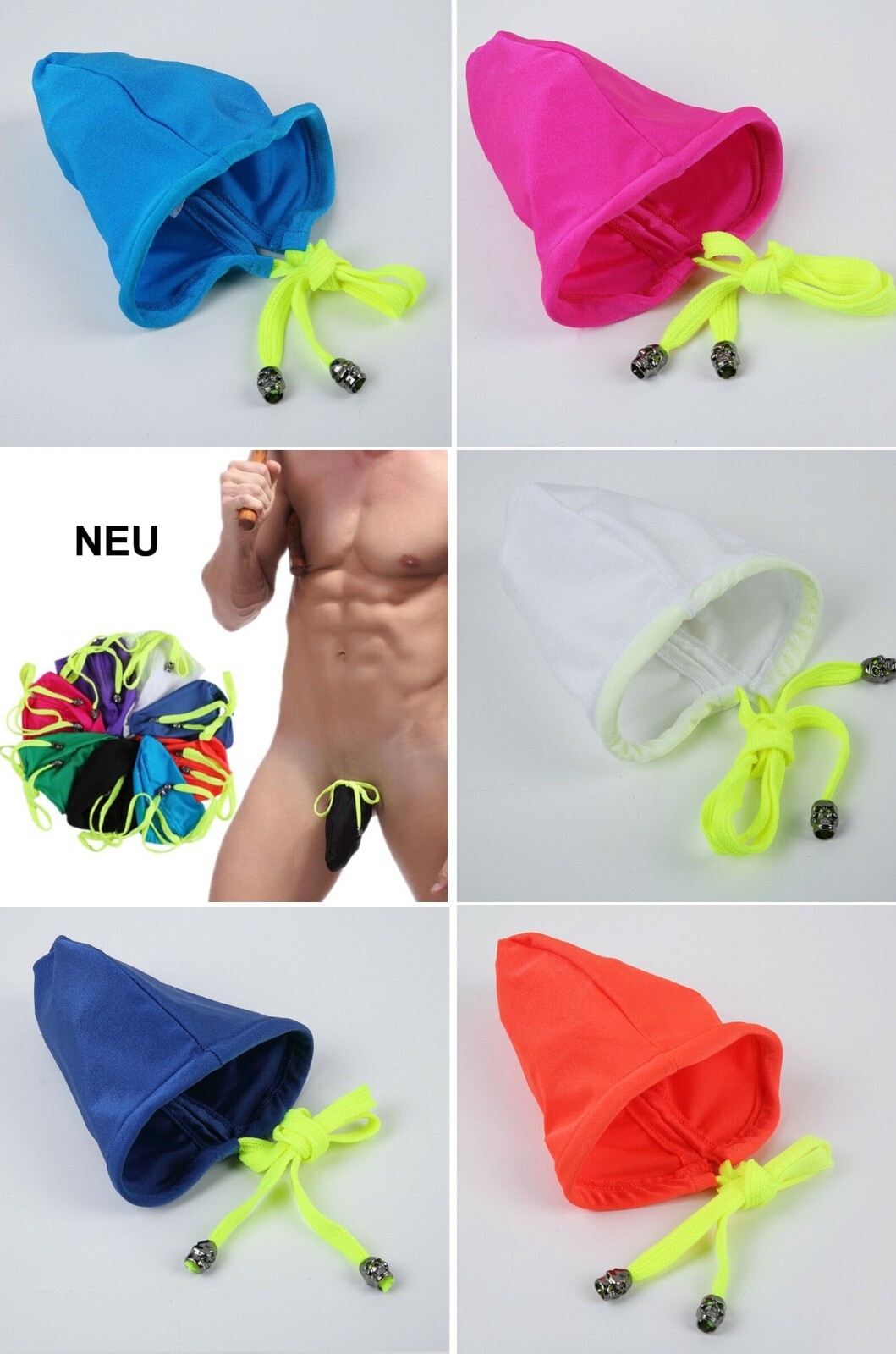 MCT SATIN PENISHLLE mit Band Penisbeutel + Hoden Slip Briefs 13 FARBEN in  S-3XL | eBay UK