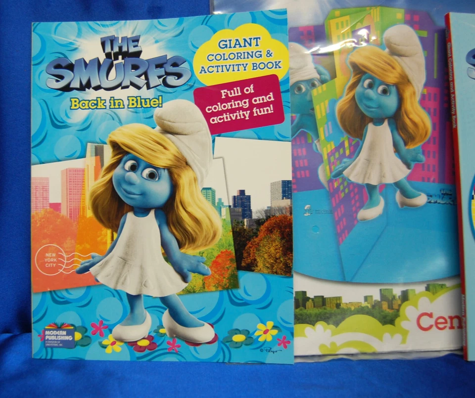 Centro de mesa de fiesta de Los Pitufos y Pitufos en azul Pitufos Pitufos sucede Foto 3 de 4