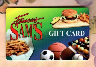 FAMOUS SAM'S Burger & Fries, Assorted Sports Balls, Collectible Gift Card ( $0 )