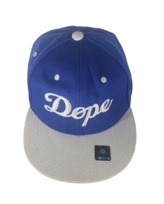 帽子 Dope Hat Blue Cursive #dope Gray Leader Loga Baseball Cap
