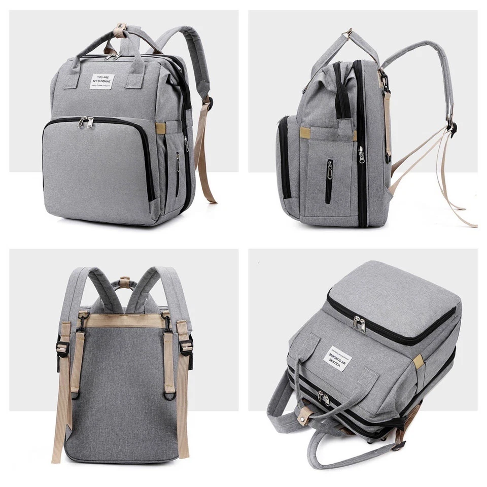 Wickeltasche Rucksack Wickelunterlage Mobiles Wickeln Tasche ausziehbar faltbar - Bild 1 von 4